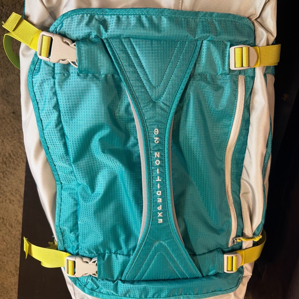 Eddie Bauer Rolling Backpack Travel Bag Teal Wheeled Luggage Carry On